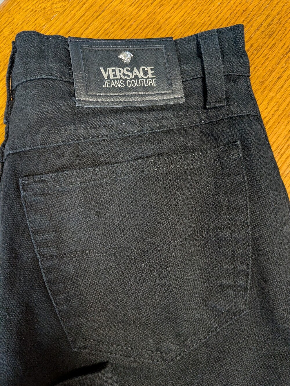 Vintage Versace Jeans Couture Black Straight Leg Denim - Picture 2 of 6